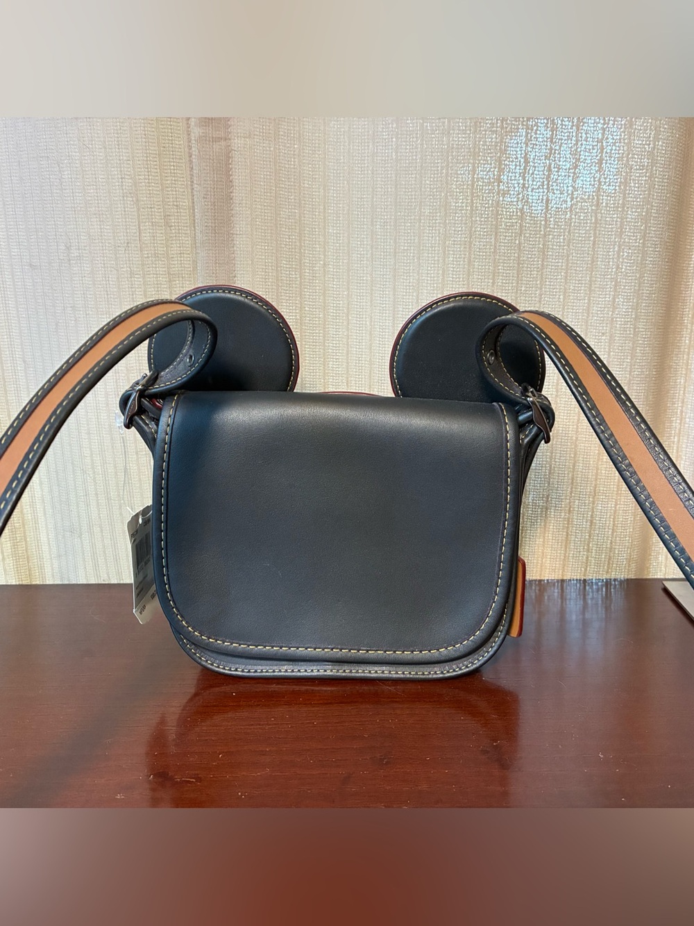 Coach Black Crossbody Bag with Tan Trim